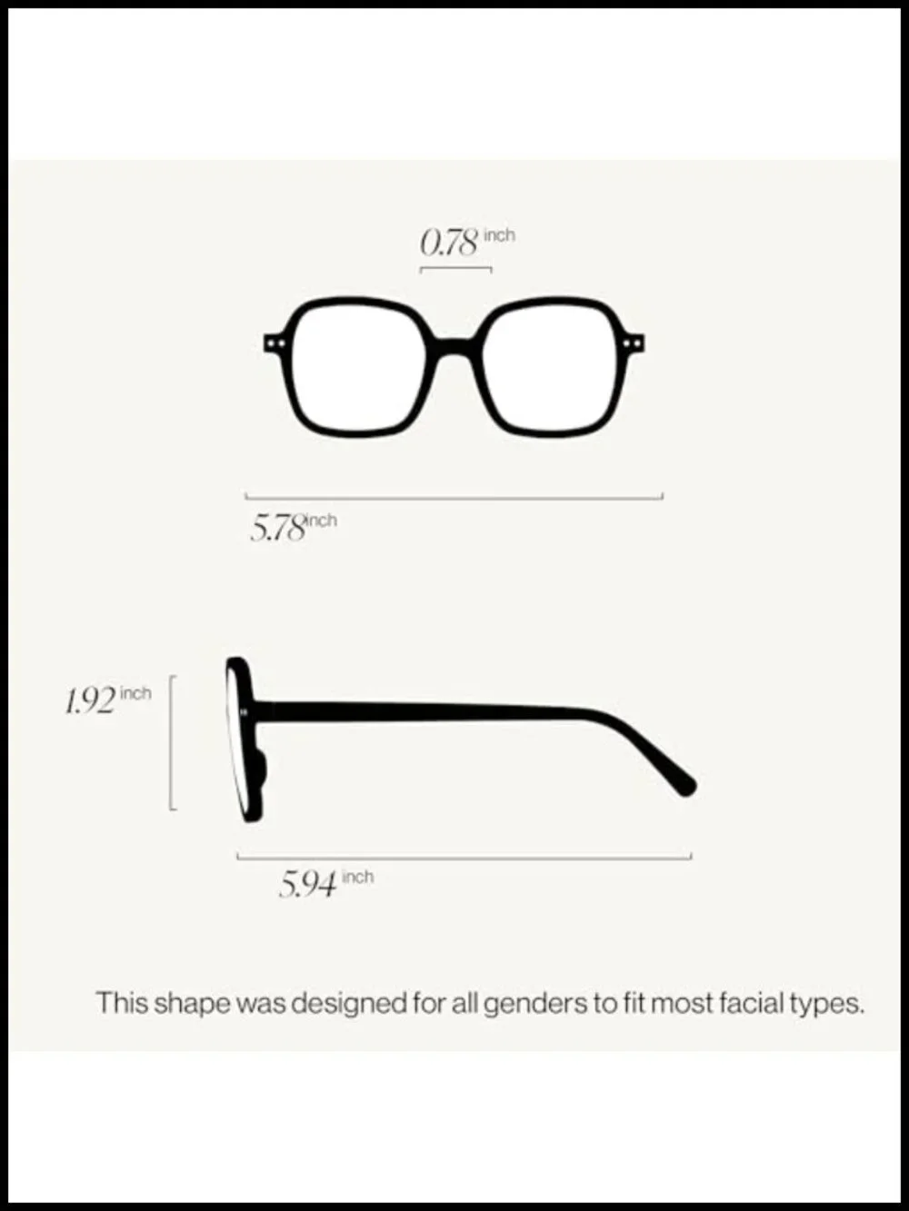 Reading Glasses +1 to +3 Oversized Square Unisex Spring Hinge Scratch-Resistant